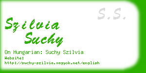 szilvia suchy business card